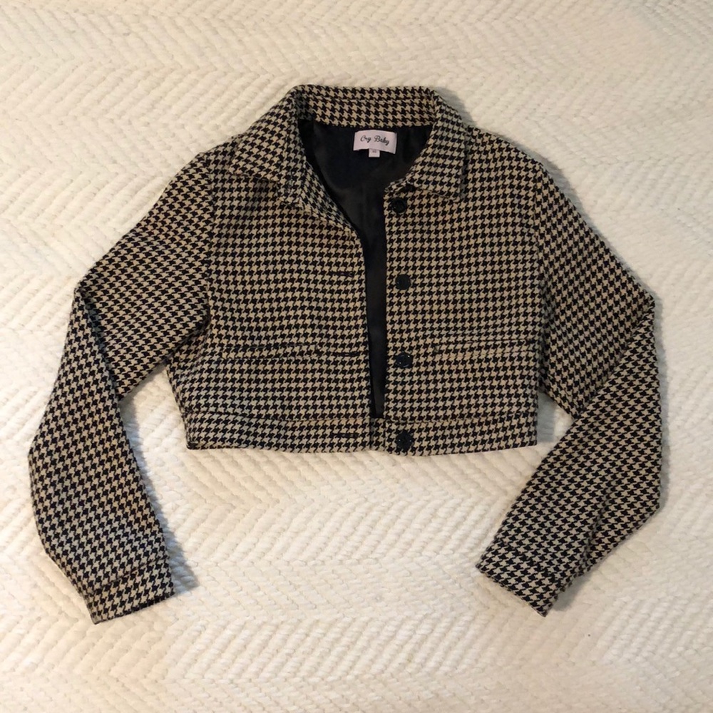 Cry Baby Lola Houndstooth cropped jacket